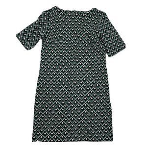 Banana Republic Green Navy White Geometric Dress